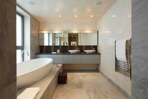 modern double bathroom sinks