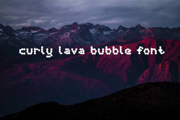 creative fancy bubble font