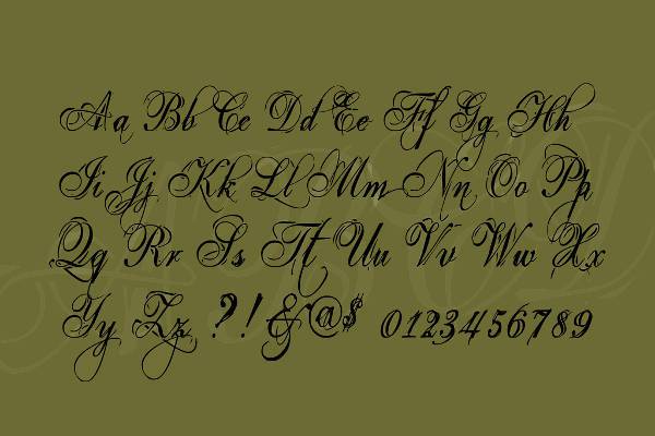 fancy cursive lettering font