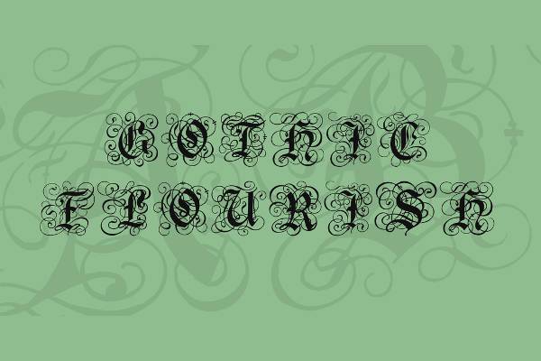 fancy gothic tattoo font