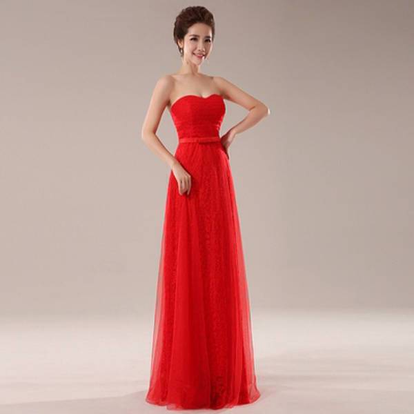 long red party dress