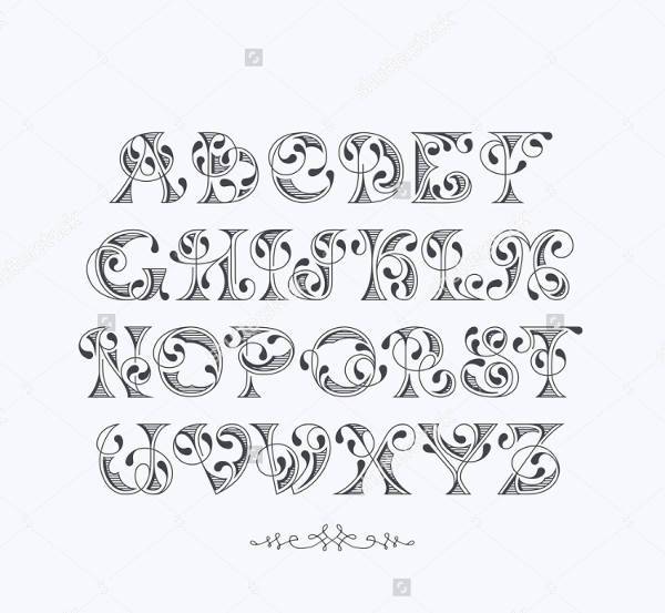 script monogram lettering font