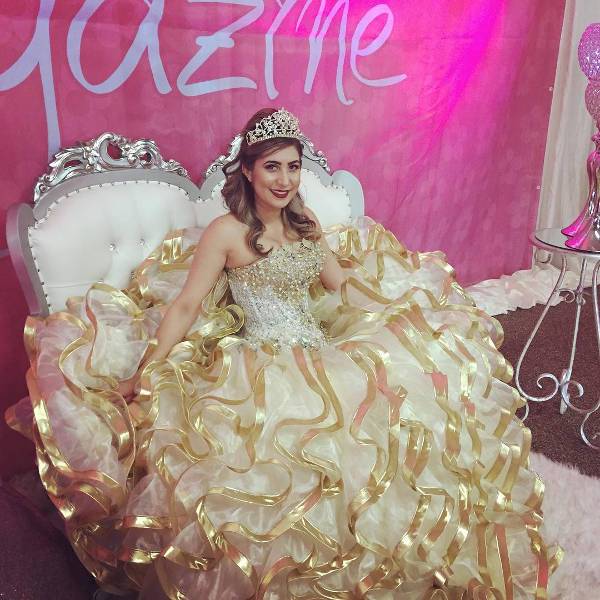 awesome gold quinceanera dress