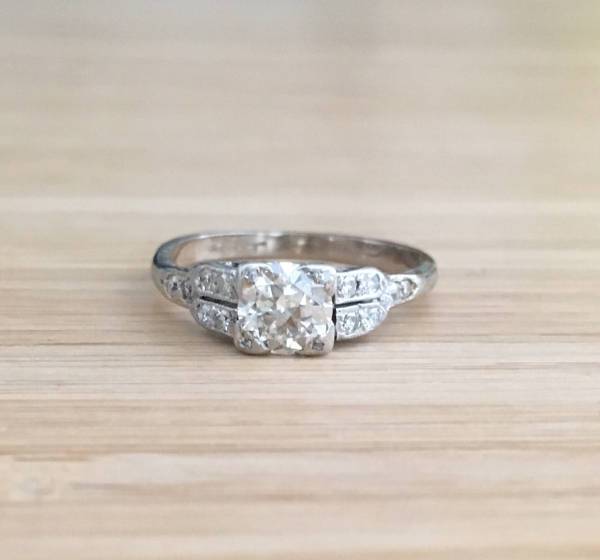 vintage art deco diamond engagement ring