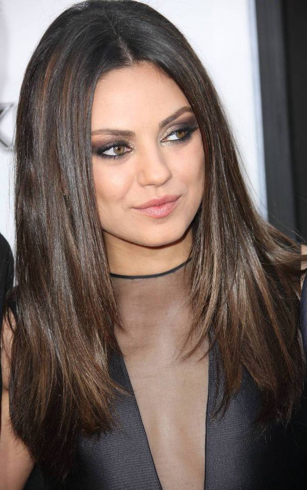 mila kunis long haircuts for round faces