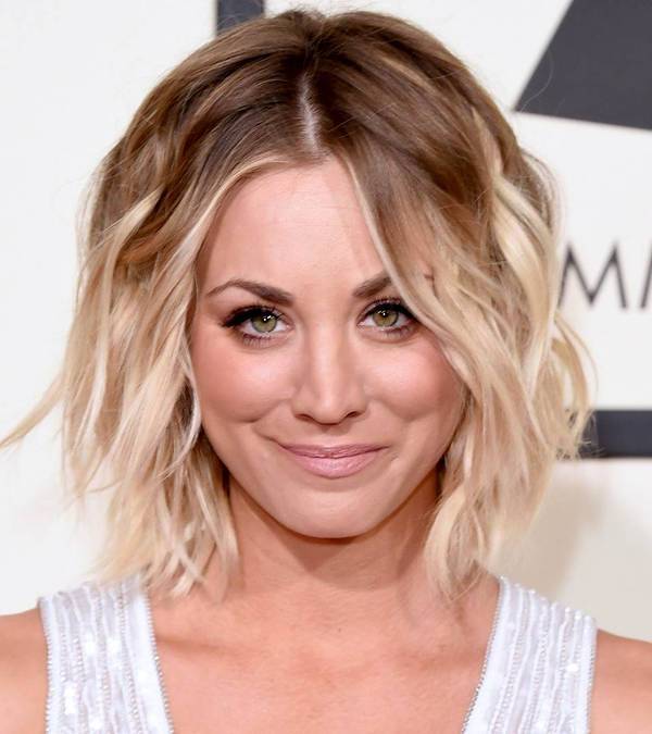 kaley cuoco edgy haircuts for round faces