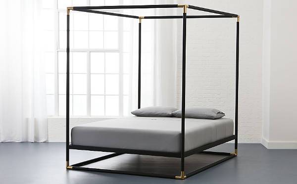 cb2 frame canopy queen bed