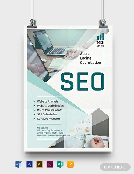 seo poster template