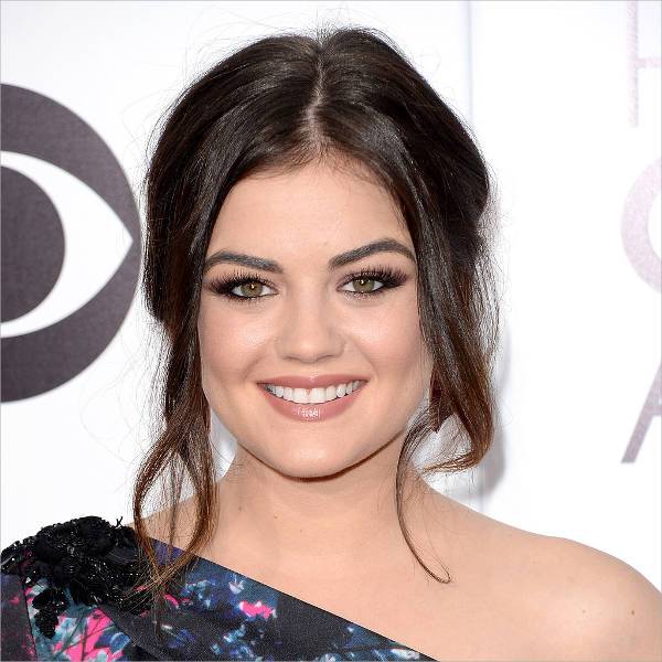 lucy hale sleek updos for long hair
