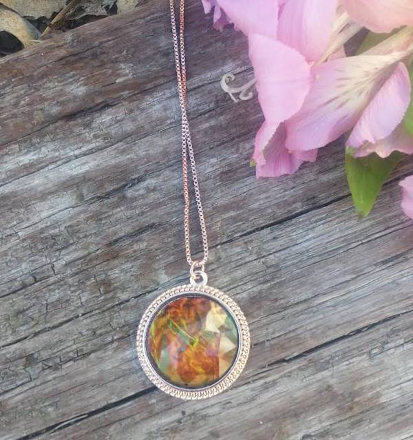 fire opal necklace design