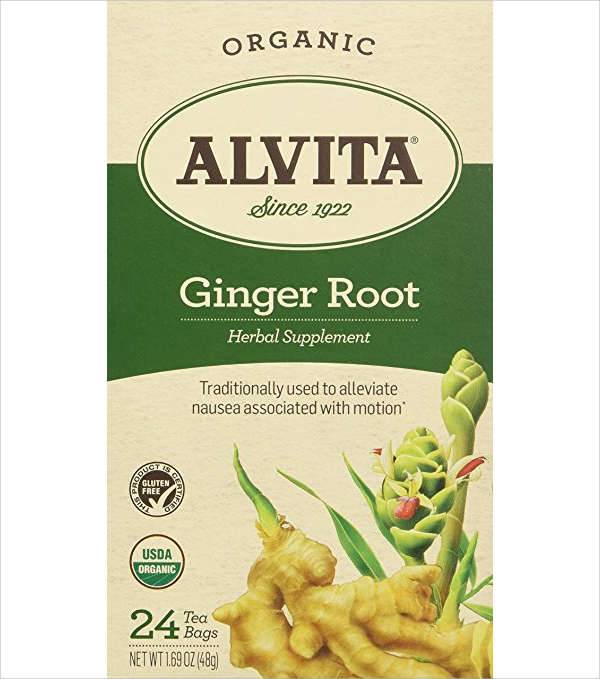 alvita organic ginger root herbal tea bags