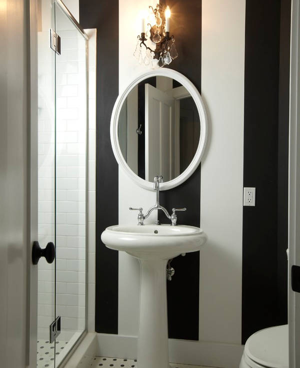 black and white small bathroom design