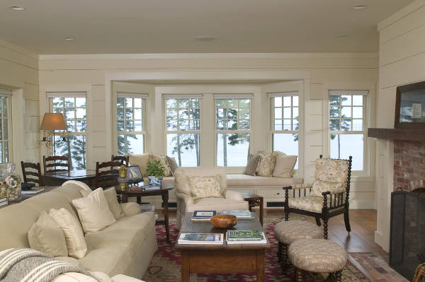 cottage living room window design