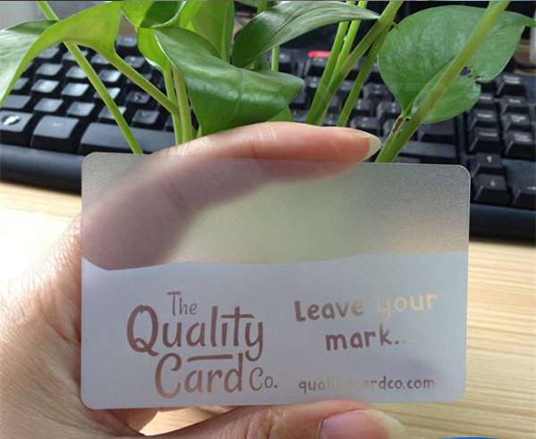 Frosted Transparent Business Card