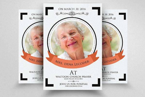 funeral flyer template