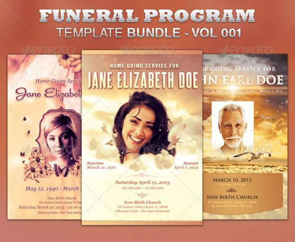 funeral program flyer template