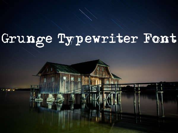grunge typewriter font
