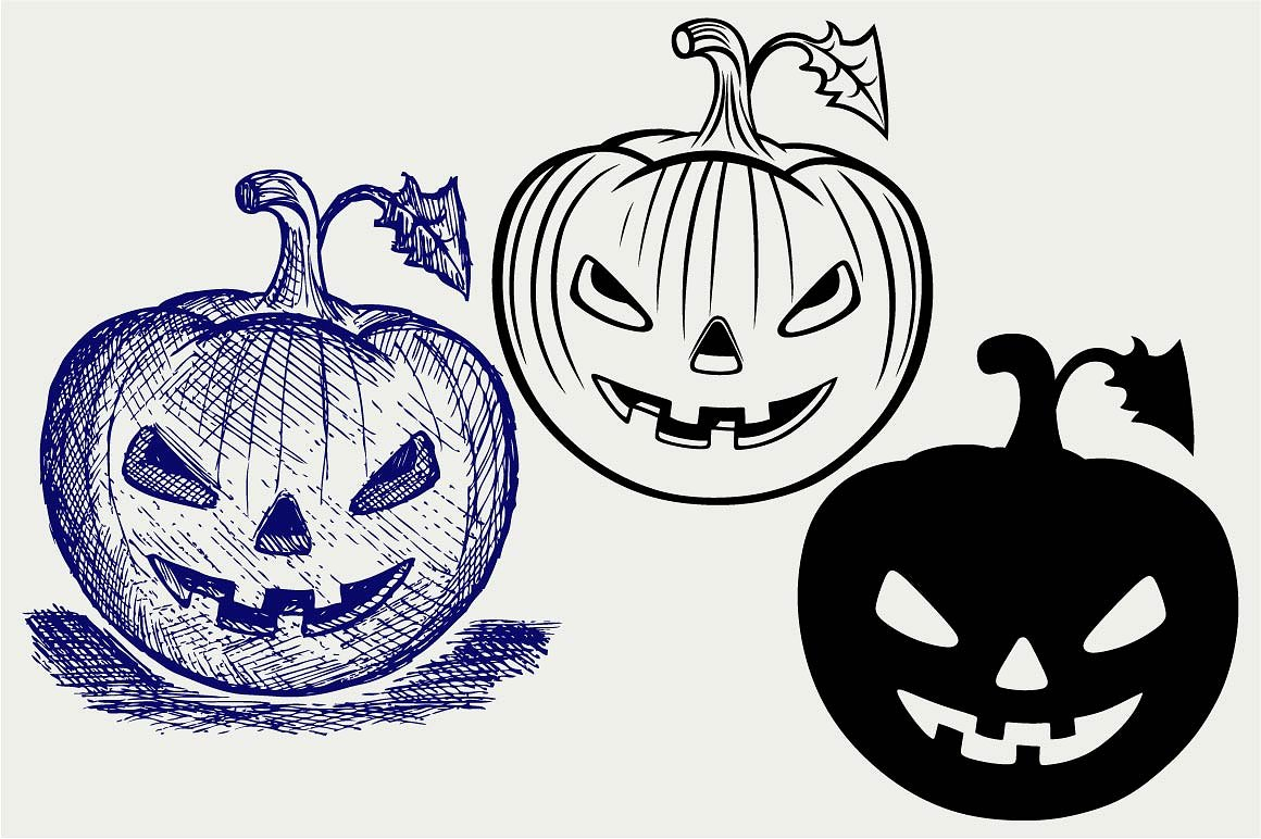 halloween pumpkin drawing design hq