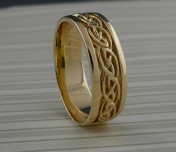 mens celtic wedding band ring