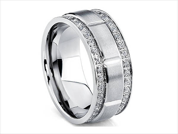 mens titanium wedding band ring