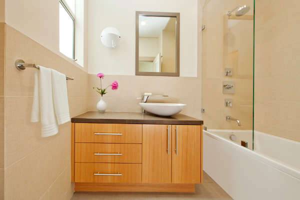 modern single sink bathroom vanity