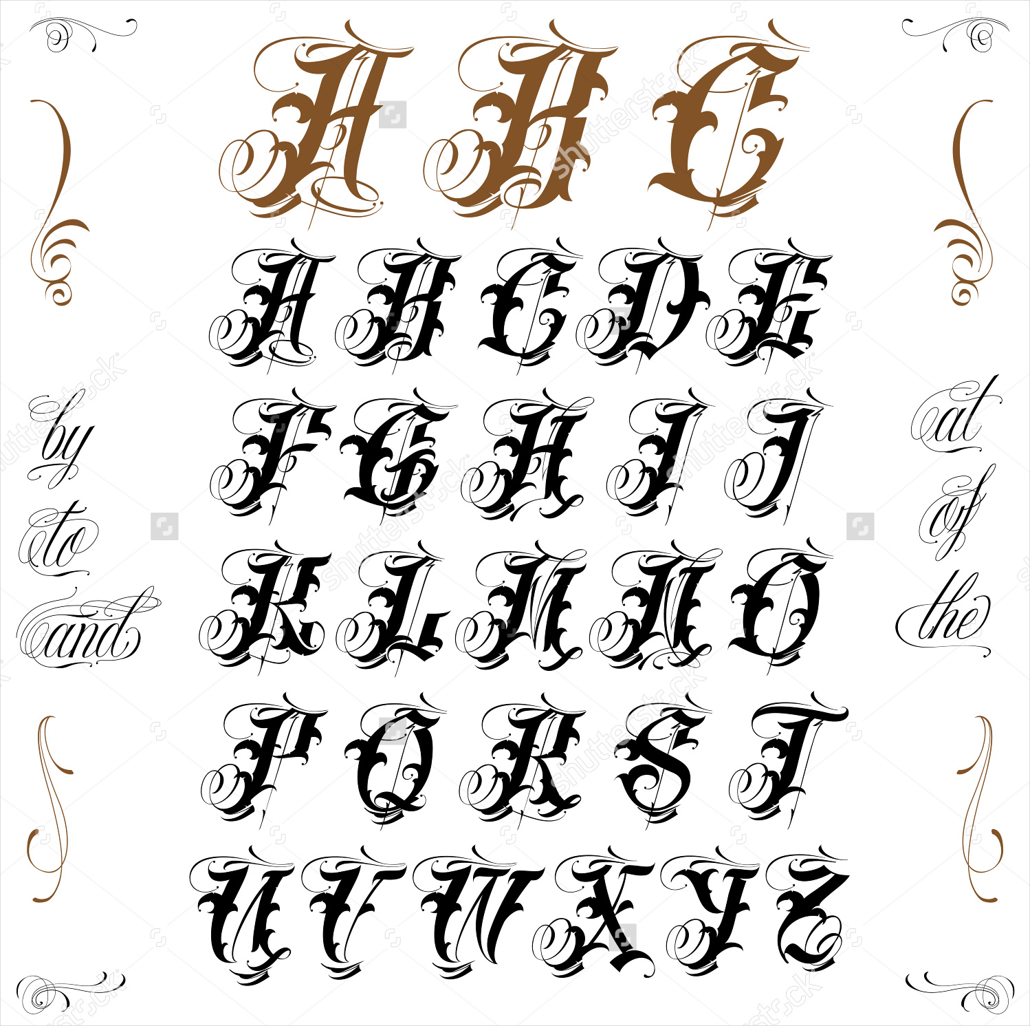 old english calligraphy alphabet font hq
