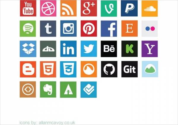 social media icons vector1