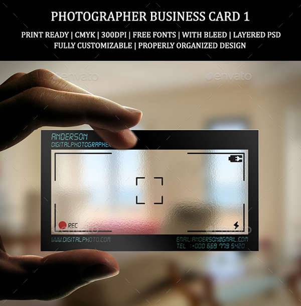Transparent Photography Business Card