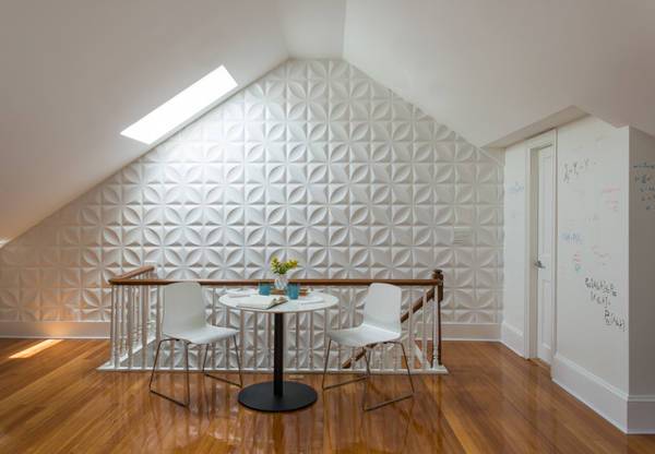 white 3d wall panel