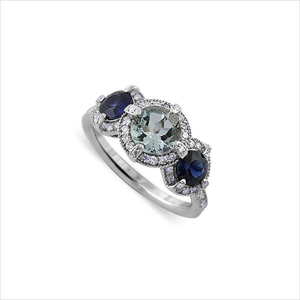 aquamarine sapphire engagement ring