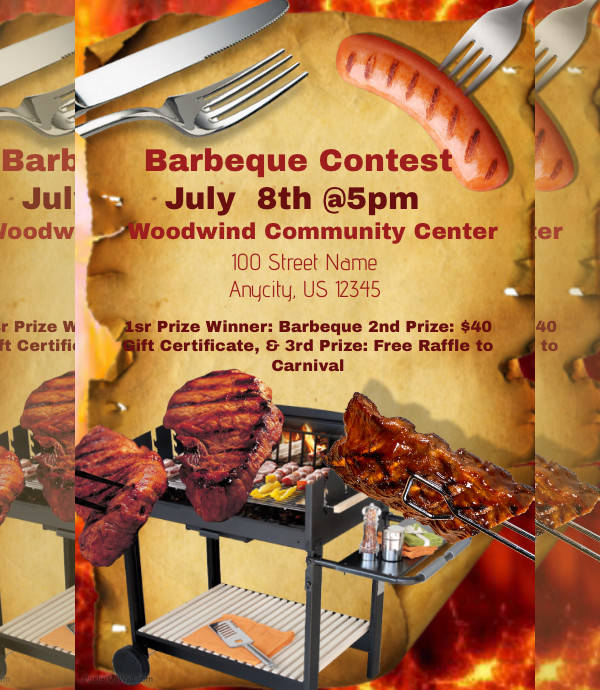 bbq party event poster