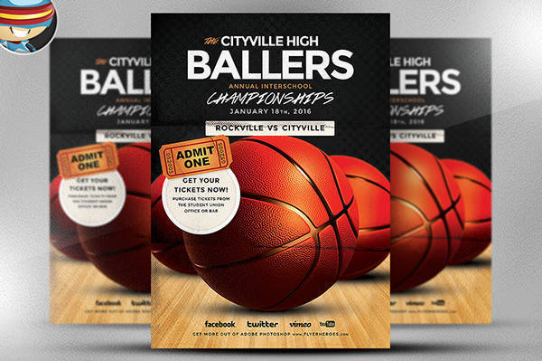 Basketball Sports Flyer Template