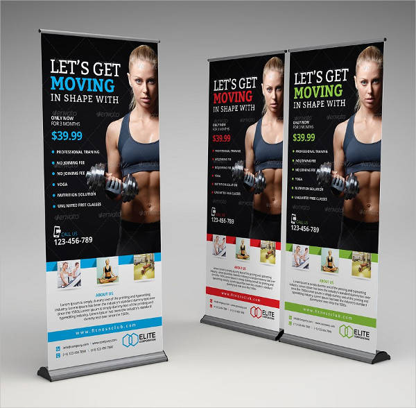 Beauty Fitness Rollup Banner