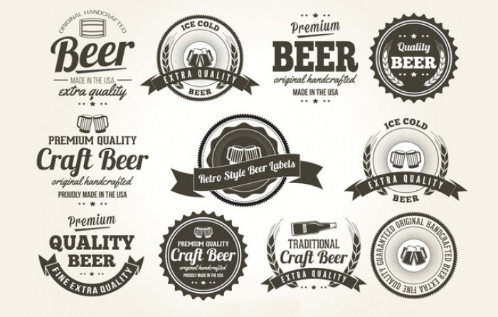 beer label vector template