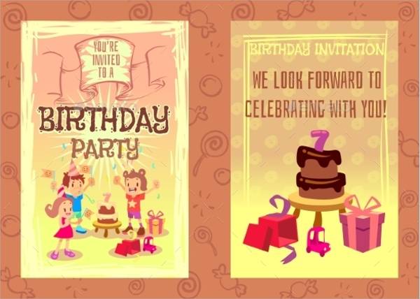 birthday party card vector
