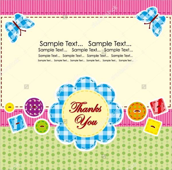 birthday thank you note card