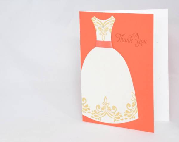 bridal shower thank you note card