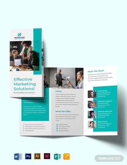 business advertising tri fold brochure template
