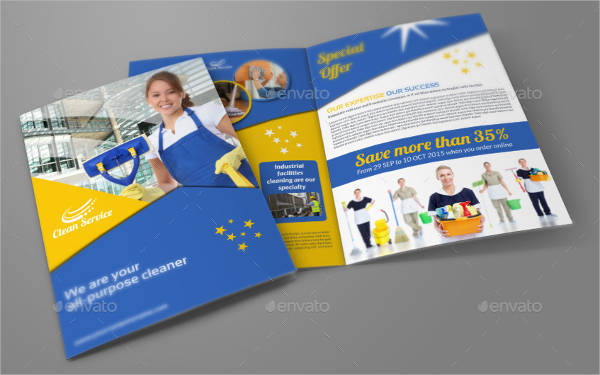 Clean Services Bi-fold Company Brochure
