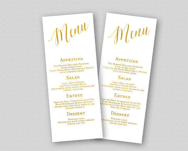 diy wedding menu card1