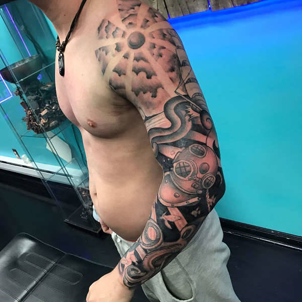 elbow sleeve tattoo