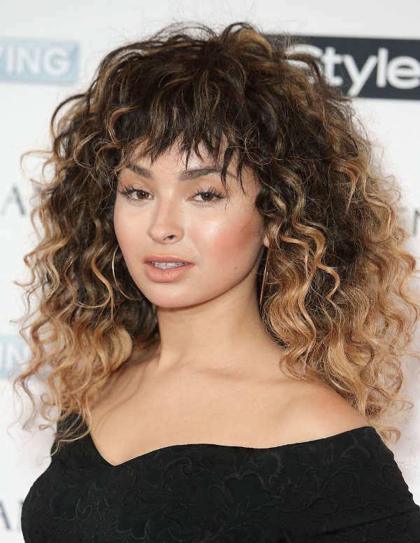 ella eyre curly hairstyles with bangs
