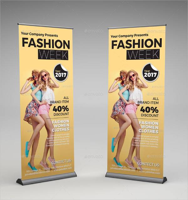 Fashion Roll Up Banner Signage