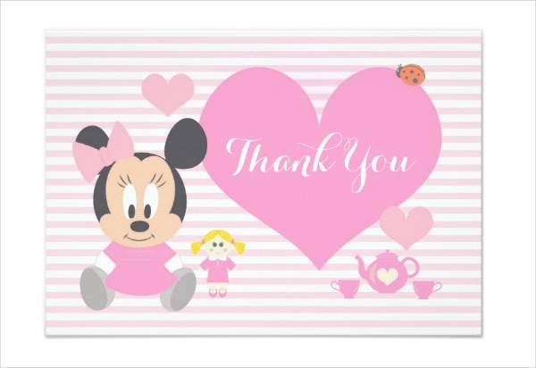 first birthday thank you card