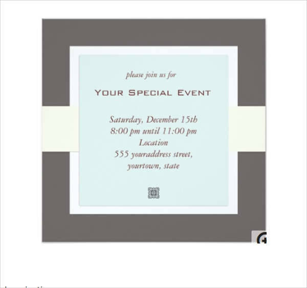 Formal Business Event Invitation
