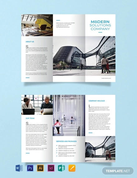 free modern company brochure template