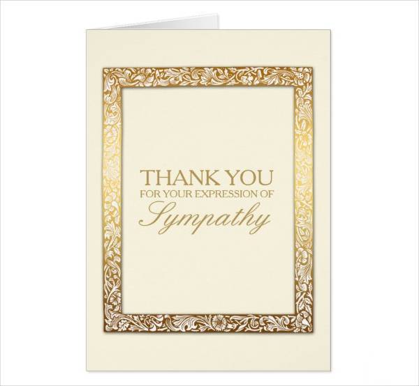funeral sympathy thank you card