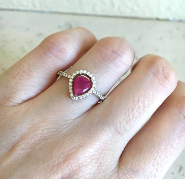 gold ruby engagement ring