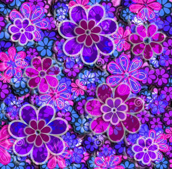 grunge floral pattern
