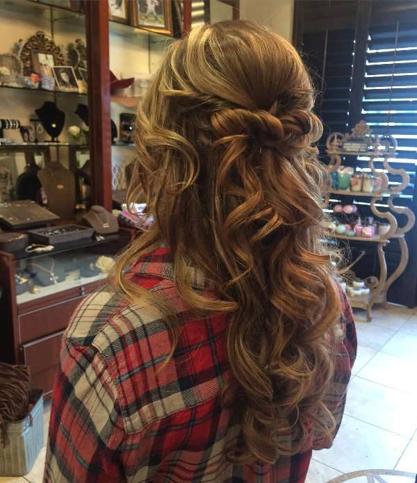 half up half down hairstyles for long hair